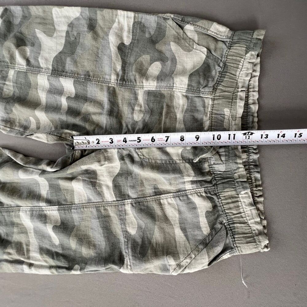Abercrombie Kids Linen Pants Girls Size 17-18 Wide Leg Washed Camo Pull-on NWOT - Picture 6 of 9